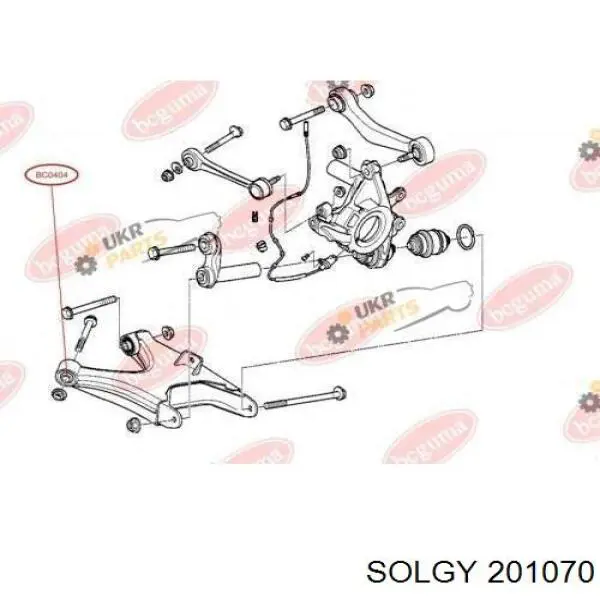 201070 Solgy сайлентблок заднего нижнего рычага