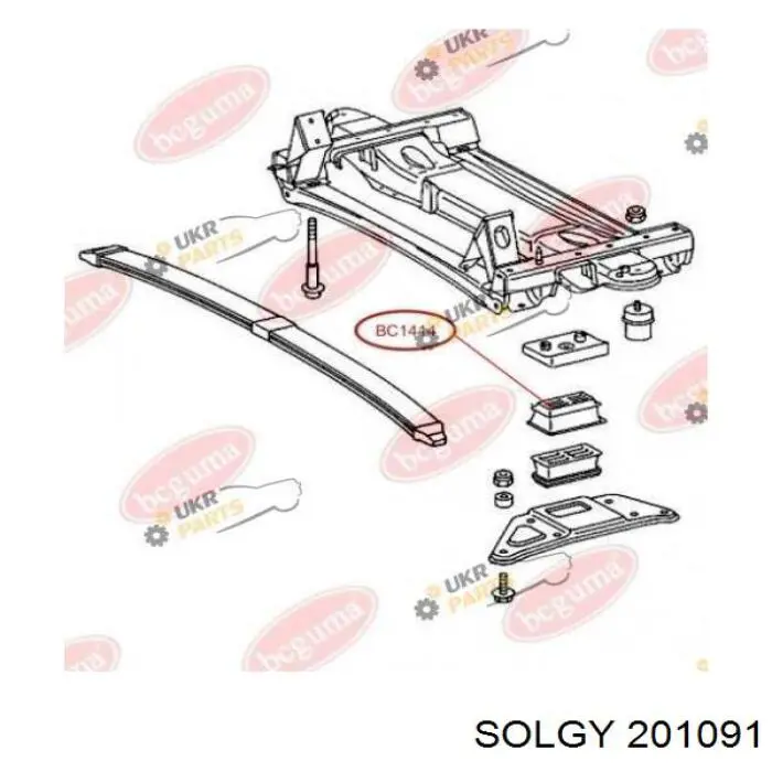 Отбойник передней рессоры 201091 Solgy