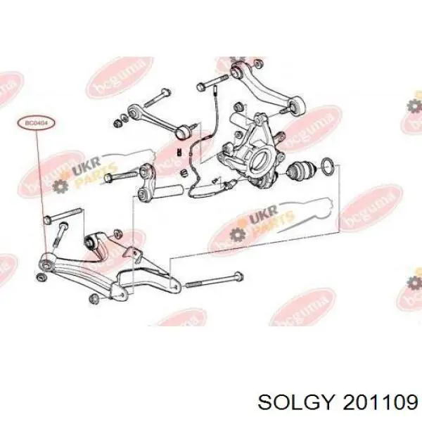 201109 Solgy сайлентблок заднего нижнего рычага
