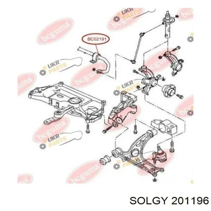 Втулка стойки стабилизатора Solgy 201196