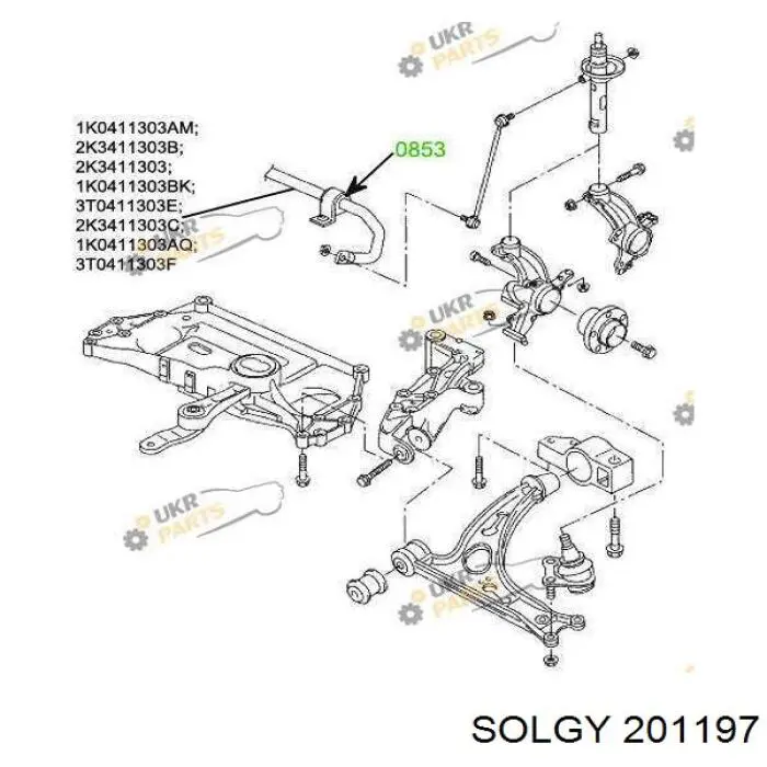 Передний стабилизатор 201197 Solgy