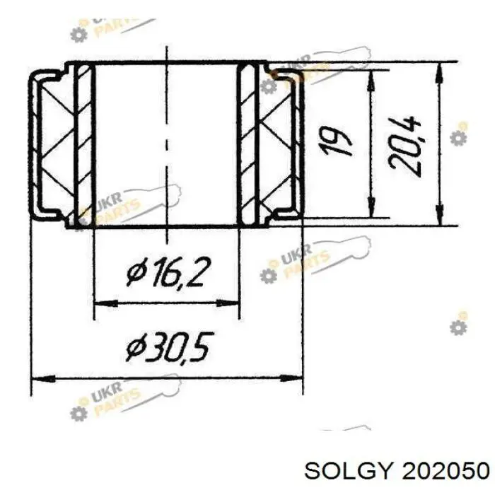 Купить 202050 Solgy Солдатик стабилизатора, переднего, правый
