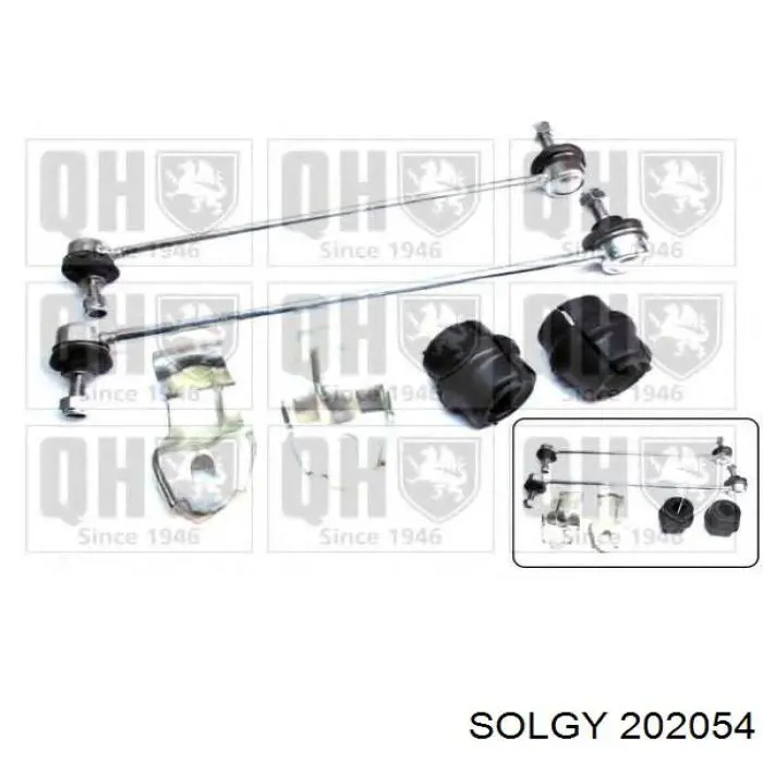 Soporte de barra estabilizadora delantera 202054 Solgy