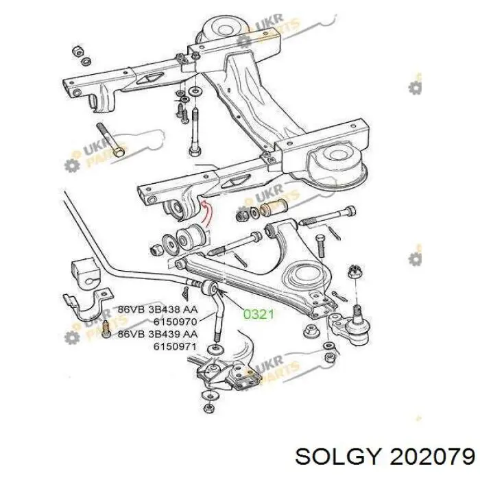 202079 Solgy стойка стабилизатора переднего левая