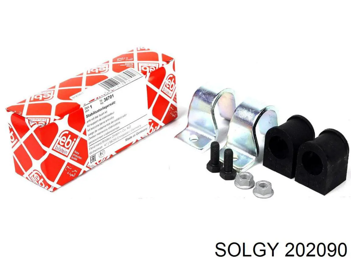 202090 Solgy хомут крепления втулки стабилизатора переднего