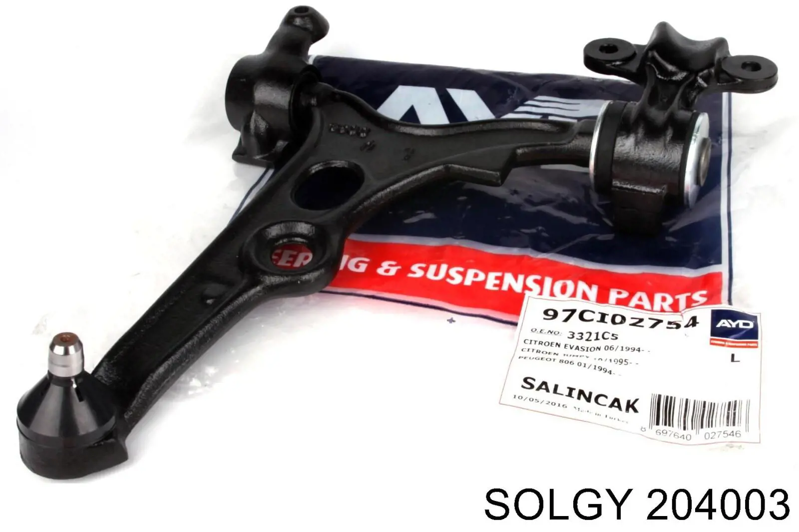204003 Solgy Рычаг передней подвески нижний левый