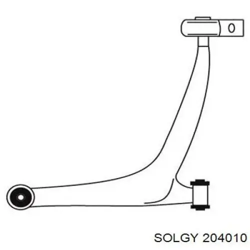 204010 Solgy braço oscilante inferior direito de suspensão dianteira