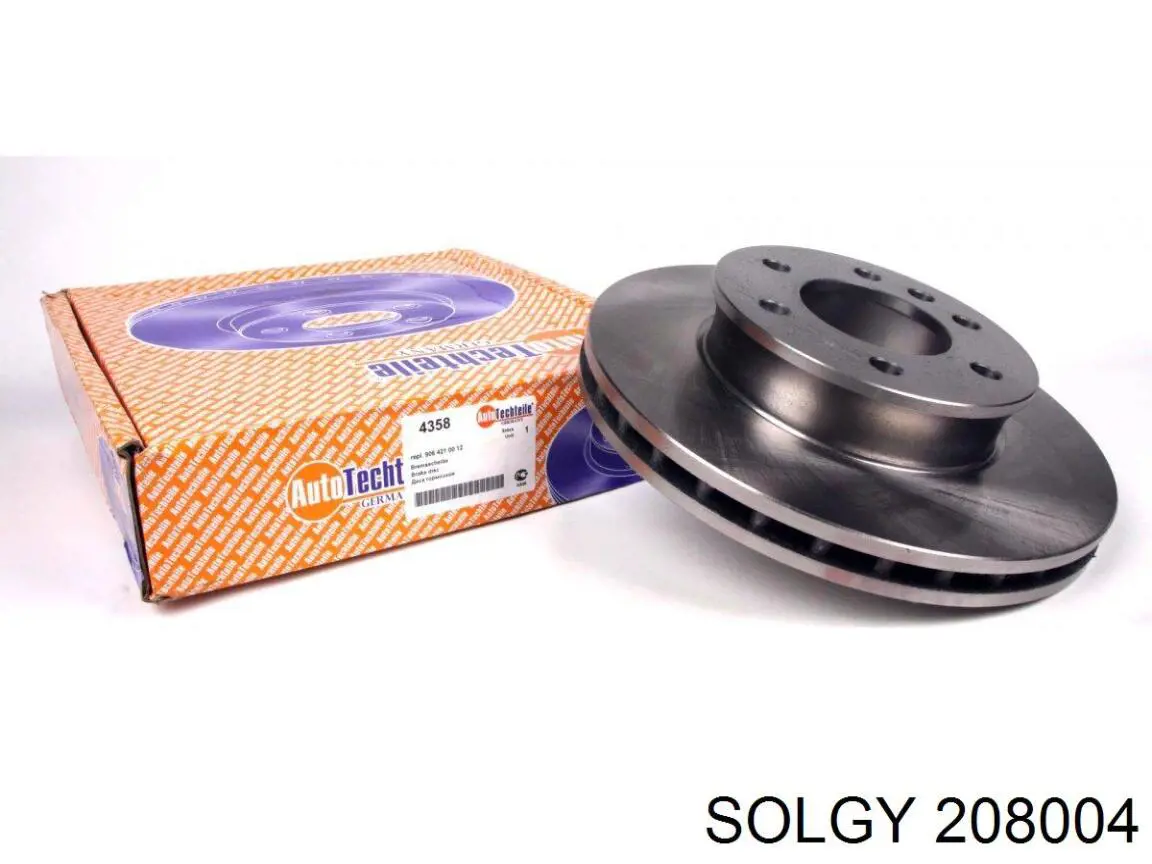 Передние тормозные диски 208004 Solgy