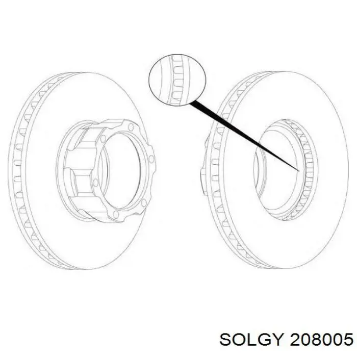 Тормоз дисковый передний Solgy 208005 цена, от 43.05 USD