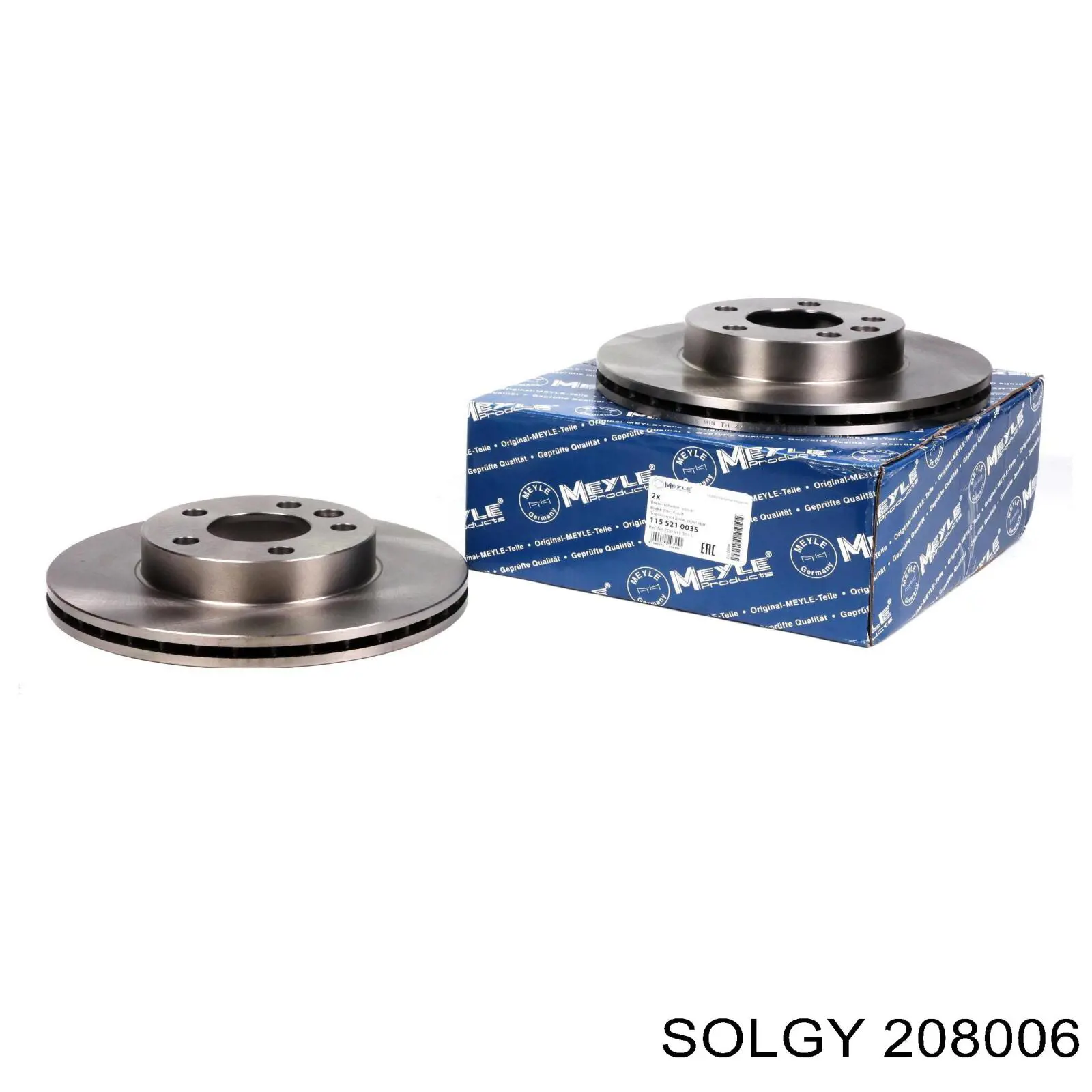 Передние тормозные диски 208006 Solgy