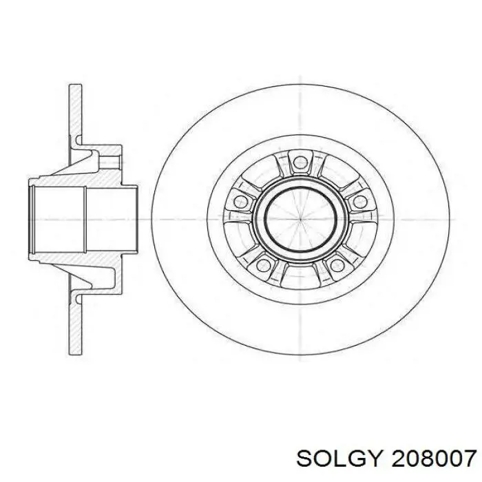 Тормозные диски 208007 Solgy