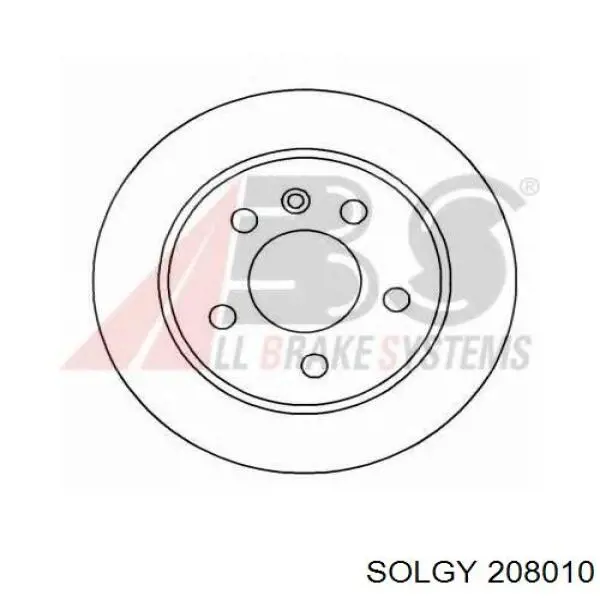 Купить 208010 Solgy Диск тормозной задний