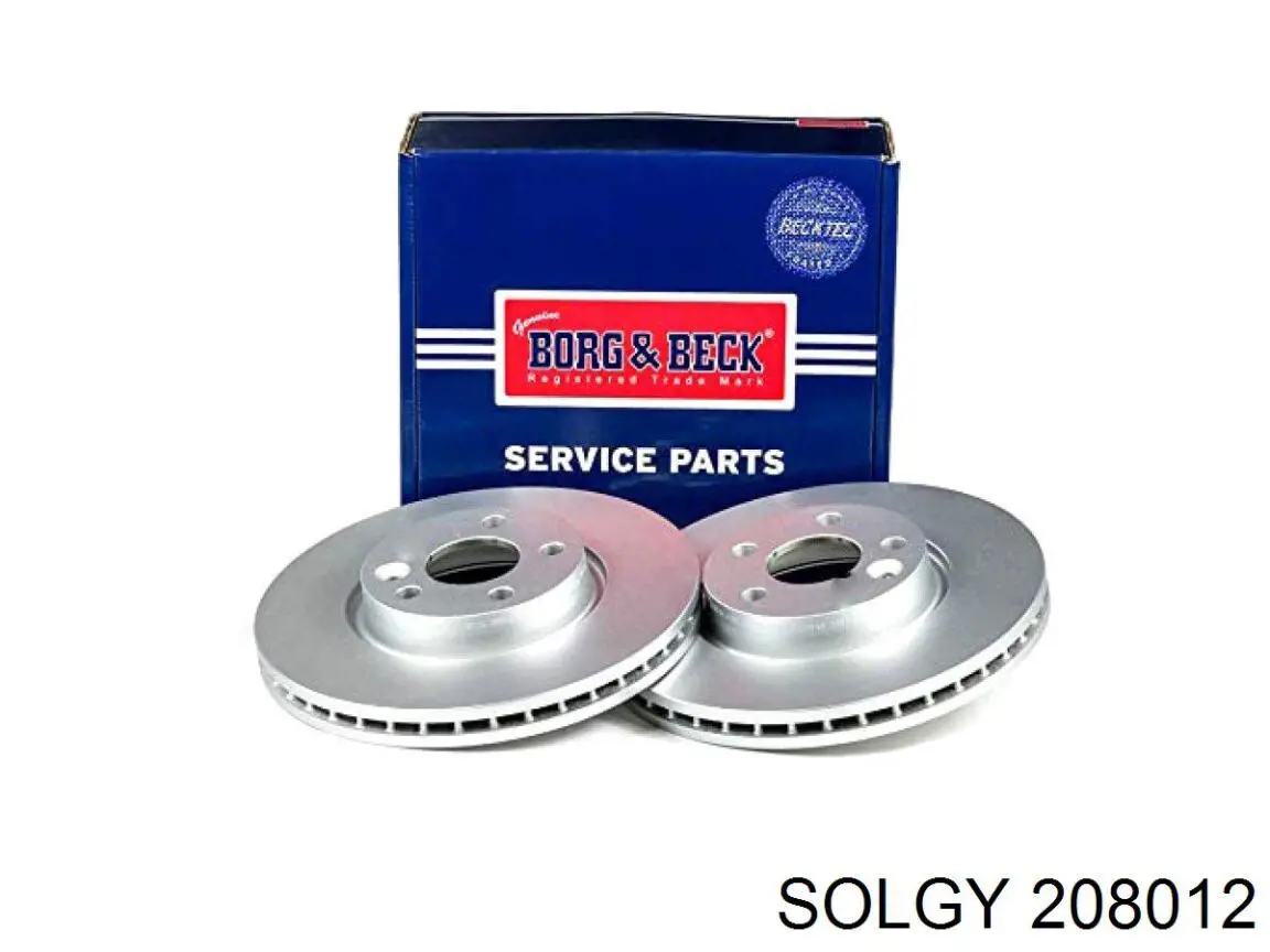 Передние тормозные диски 208012 Solgy