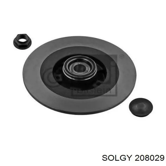 Disco do freio traseiro 208029 Solgy