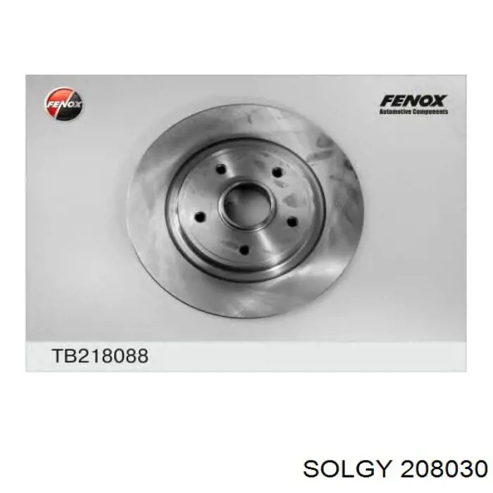 Тормозные диски 208030 Solgy