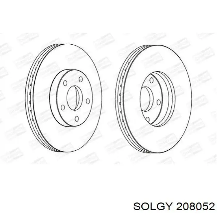 208052 Solgy диск тормозной передний