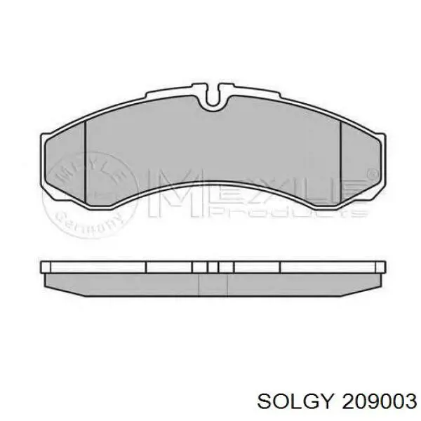 Передние тормозные колодки 209003 Solgy