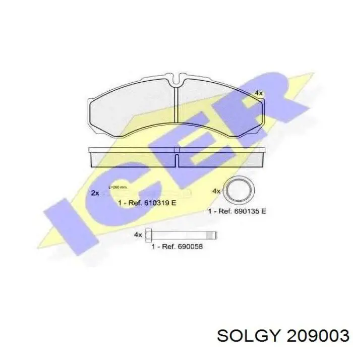 Колодки Solgy 209003 цена, от 18.07 USD