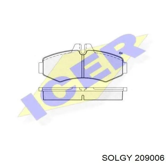 209006 Solgy Колодки передние
