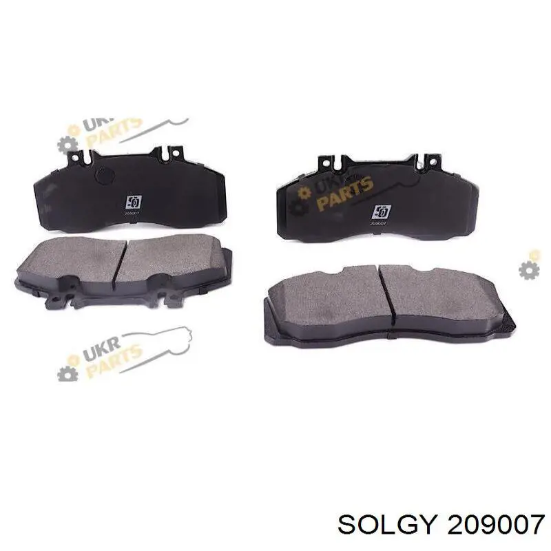 209007 Solgy sapatas do freio traseiras de disco