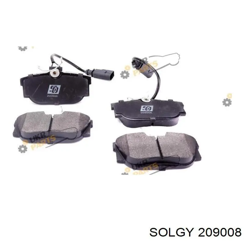 209008 Solgy sapatas do freio traseiras de disco