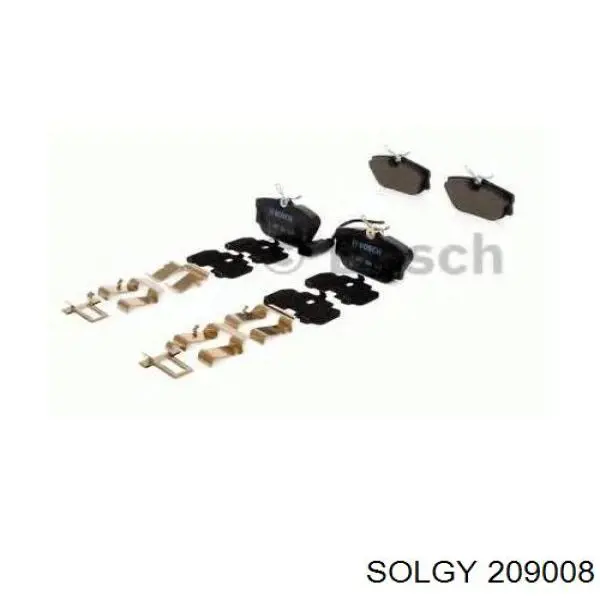 Задние тормозные колодки 209008 Solgy