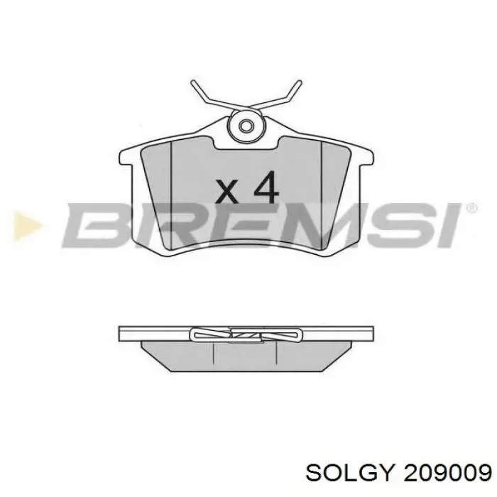 209009 Solgy Колодки тормозные дисковые комплект