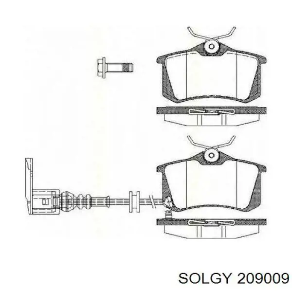 Колодки дисковые  Solgy 209009 цена, от 10.81 USD