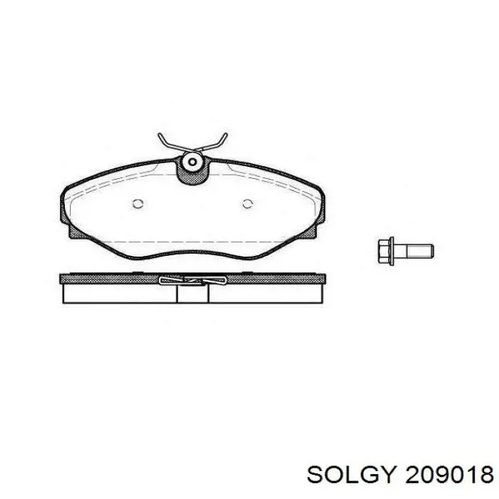 Передние тормозные колодки 209018 Solgy