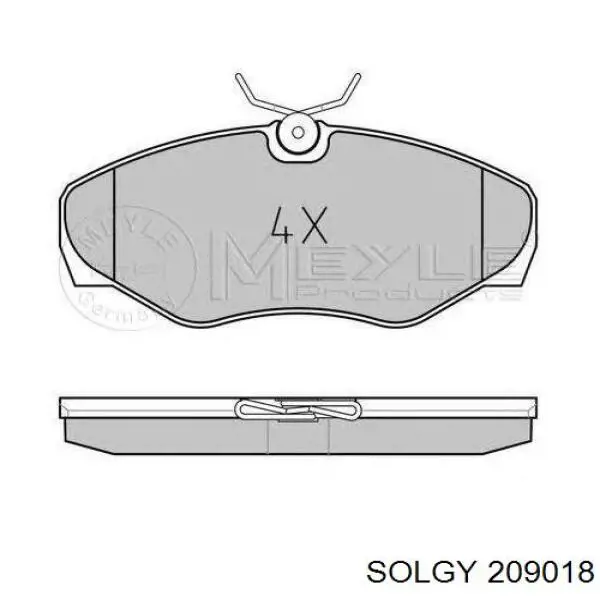 209018 Solgy Колодки передние