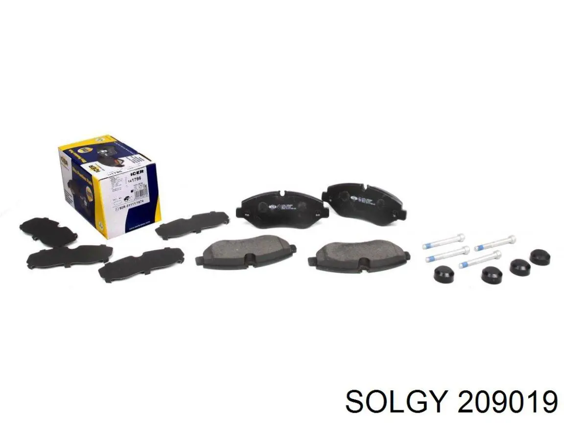 Купить 209019 Solgy Колодки тормозные