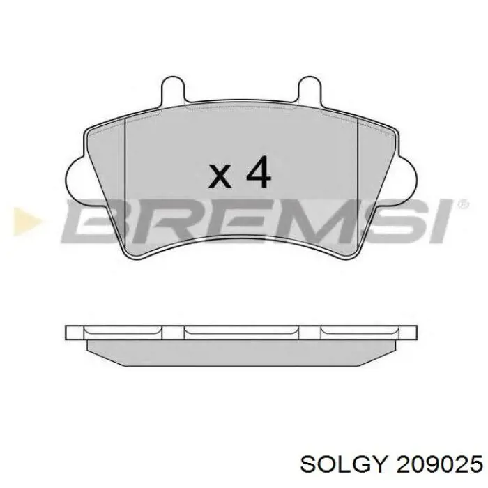 Колодки Solgy 209025 цена, от 18.29 USD