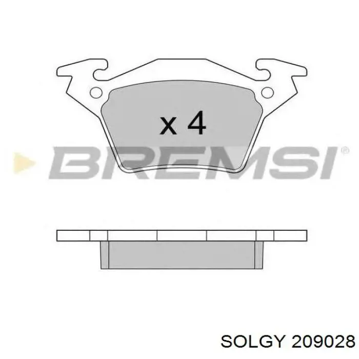 209028 Solgy Колодки тормозные дисковые комплект