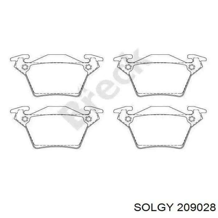 Колодки дисковые  Solgy 209028 цена, от 10.43 USD