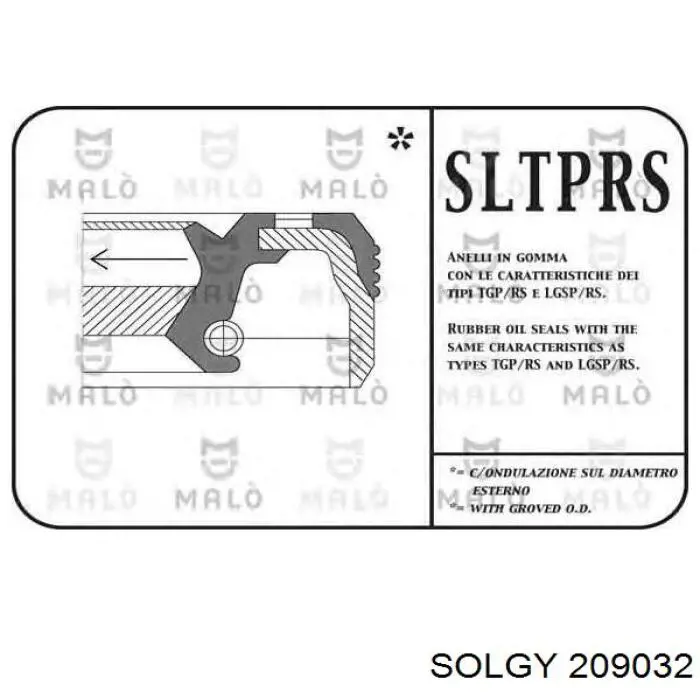 Передние тормозные колодки 209032 Solgy