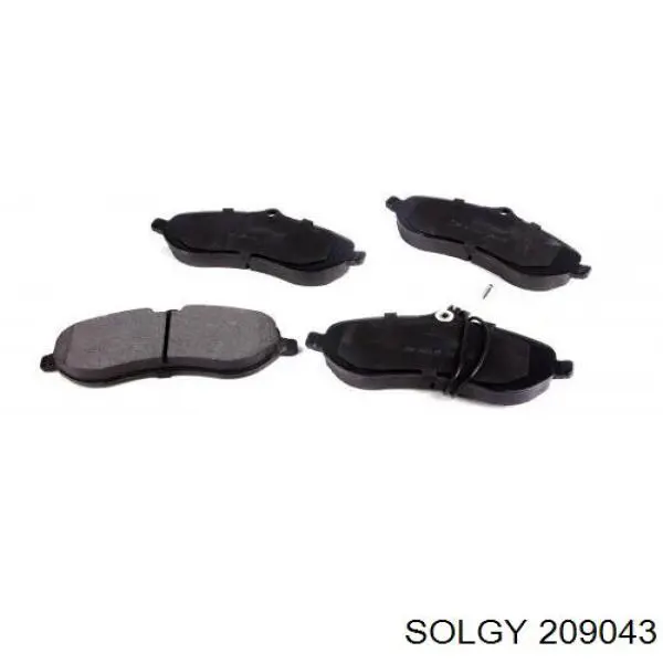209043 Solgy sapatas do freio dianteiras de disco