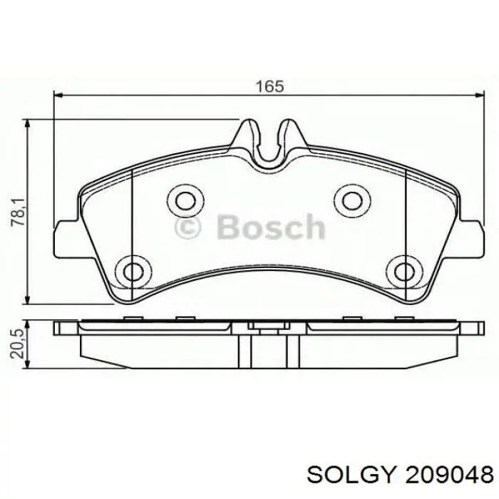 209048 Solgy Колодки тормозные дисковые комплект