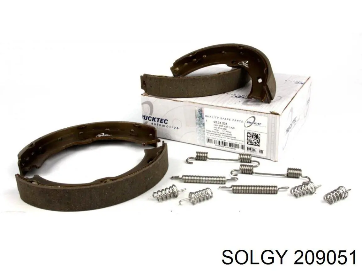 209051 Solgy колодки ручника (стояночного тормоза)