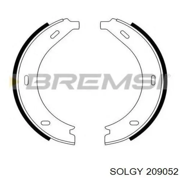 Колодки ручника 209052 Solgy