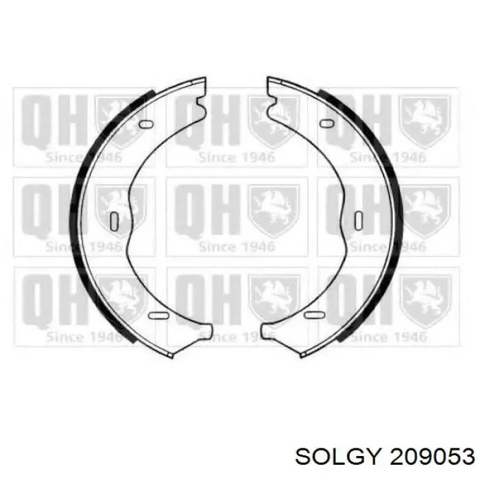 209053 Solgy колодки ручника (стояночного тормоза)