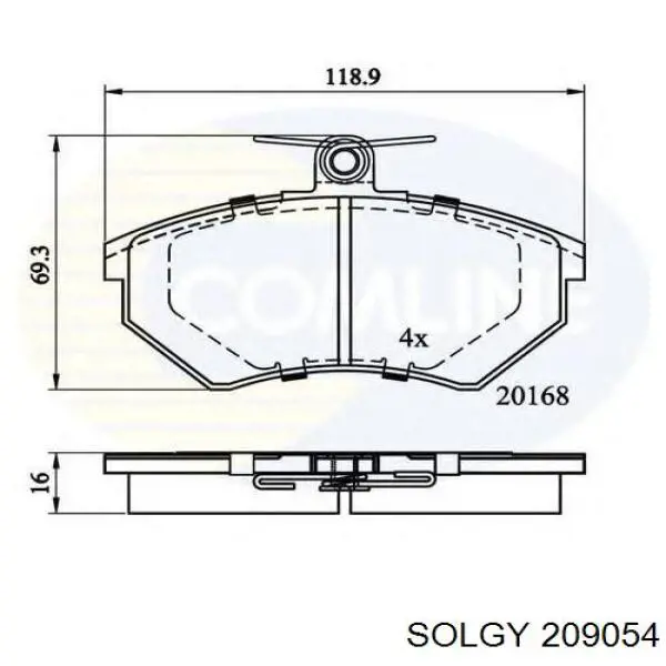 Колодки Solgy 209054 цена, от 13.61 USD