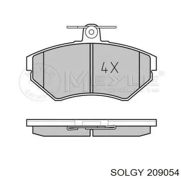 209054 Solgy Колодки передние