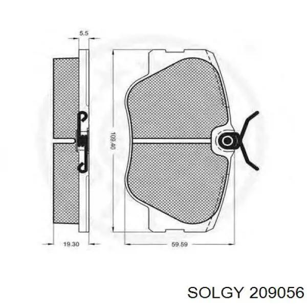 Купить 209056 Solgy Колодки тормозные