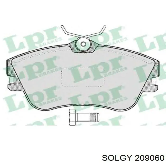 209060 Solgy передние тормозные колодки
