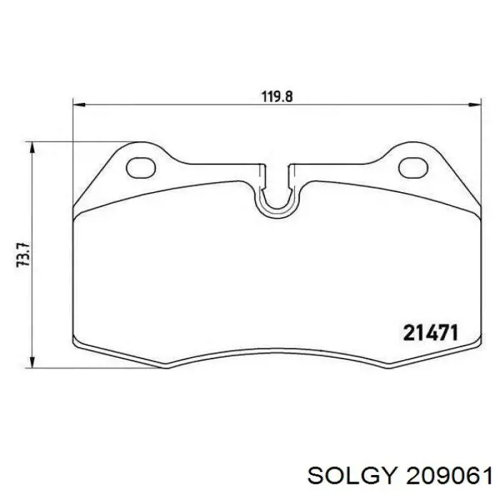 209061 Solgy Колодки передние