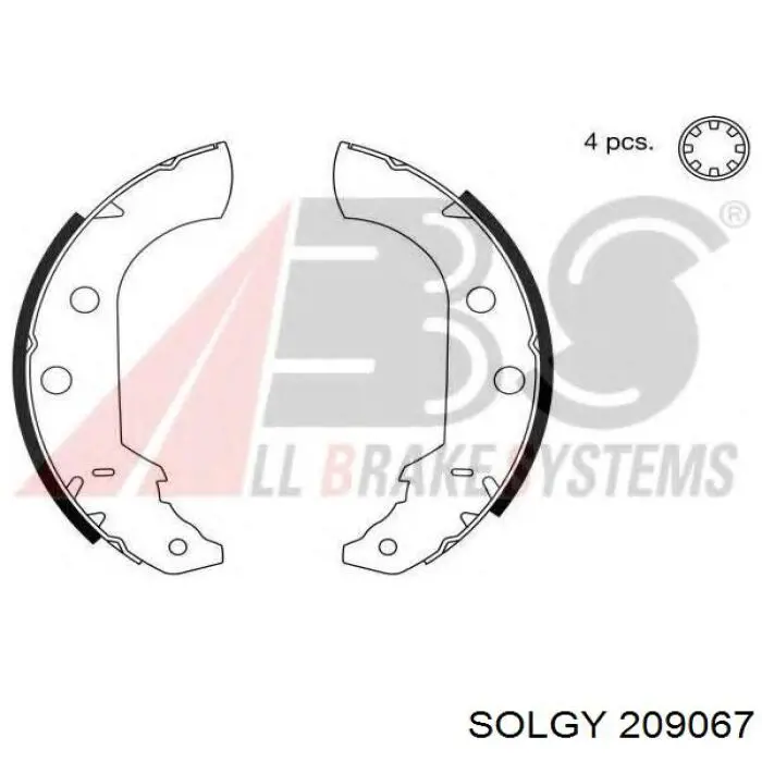 Pastillas de freno delanteras 209067 Solgy