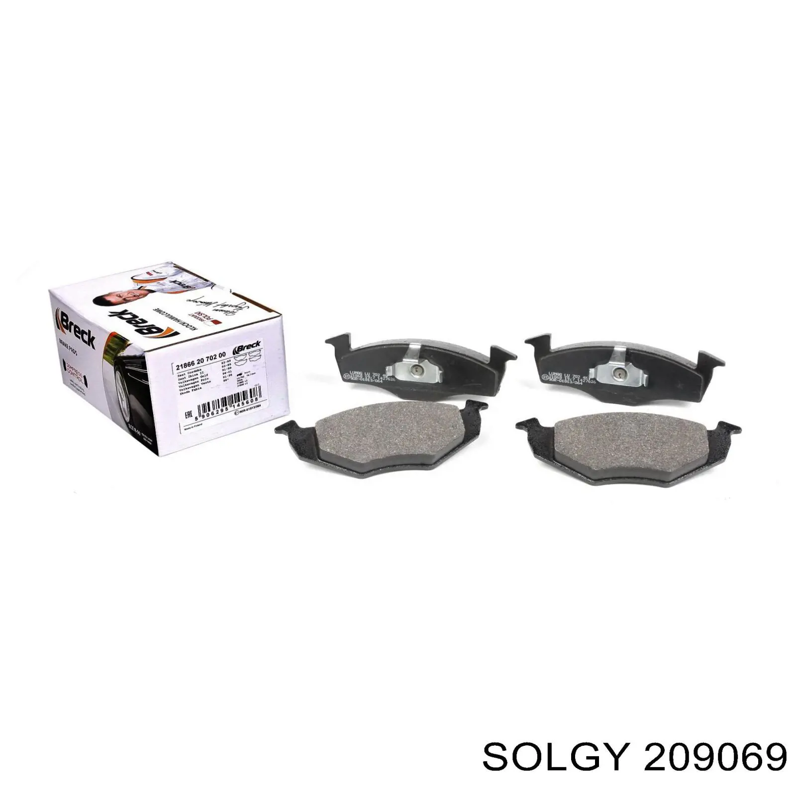 209069 Solgy Колодки тормозные дисковые комплект