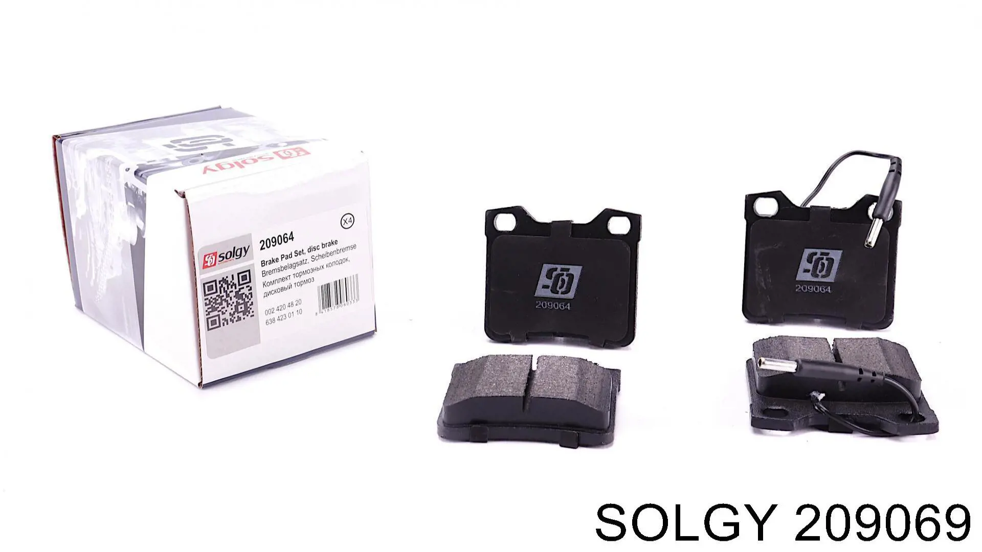 Купить 209069 Solgy Колодки тормозные задние, дисковые