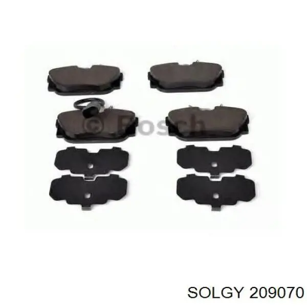 209070 Solgy Колодки тормозные дисковые комплект