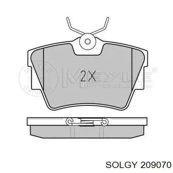 Купить 209070 Solgy Колодки тормозные задние, дисковые